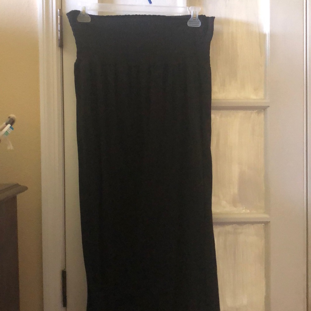 Black tube top dress